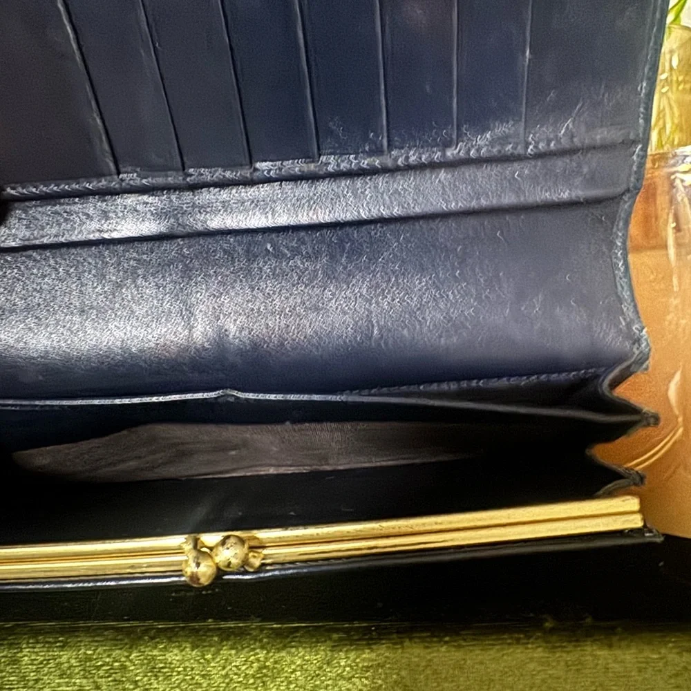 Coach Navy Blue Leather Wallet (Vintage) - Picture 9 of 15